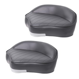 Vancus Casting Boat Seats 2 Pack,Marine Grade Universal Pro Casting Fishing Bass Boat Seat Bike Butt Chair,Black