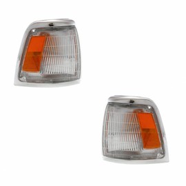 For Toyota Pickup 1992 1993 1994 1995 Parking/Cornering Light Driver and Passenger Side | Pair | 4WD | w/Chrome | Replacement For TO2520129, TO2521131 | 81620-35120, 81610-35120