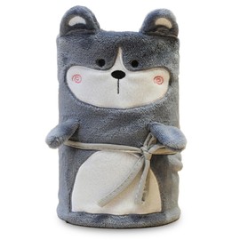 40"×67" Cute Cozy Fluffy Warm Kids Blanket for Boys, Infants & Toddlers, Soft Fleece Throw for Crib, Cot, Stroller, Perfect Baby Shower, Birthday & Newborn Gift (Husky)