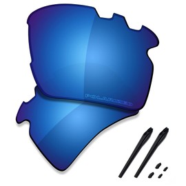 SAUCER Premium Replacement Lenses & Rubber Kits for Oakley Flak 2.0 XL Vented OO9188 Sunglasses High Defense - Midnight Blue Polarized