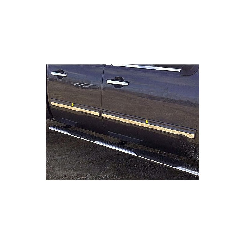 Brighter Design 4pc Chrome Side Molding Insert fit for Chevy