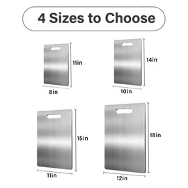 Titanium Cutting Boards,100% Pure Titanium Cutting Boards for Kitchen,Cutting Edge Hygiene and Durability,Countertop Non Slip, Non Stick Cutting Board for Fruit,Meat and Vegetable (M-14 * 10in)