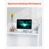 VEVOR Reception Desk, 46 Inch Rectangular Front Counter Table, Office