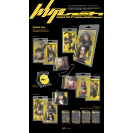 aespa Whiplash 5th Mini Album SMini 4 Version Set Cover+1ea Keyring Ball Chain+1p Music Card+1p PhotoCard+Tracking Sealed