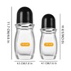 OTXKXBLP 2PCS Glass Empty Roller Bottles with Plastic Roller Ball,