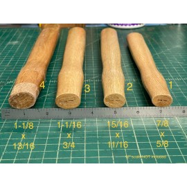 Unbranded (1) Hickory Hammer Handle, oval eye, machinist/ engineers/ blacksmith hammer - Size 1: 12-5/8 Long, 7/8x5/8 Eye