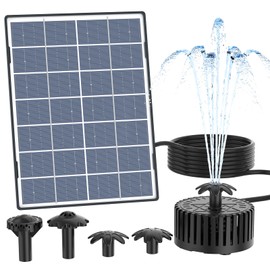 AISITIN 4.5W Solar Water Fountain Pump, Upgraded Glass Panel Solar Fountain Pump Kit with 10ft Cable, DIY Outdoor Solar Powered Water Fountain for Garden, Pond, Pool and Fish Tank
