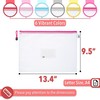 Mr. Pen- Plastic Mesh Zipper Pouch with Label Pocket, A4,