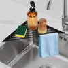 HANZENMA Triangular Sink Rack, Multi-Functional Rack Above The countertop, Foldable