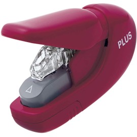 Plus, Staple Free Stapler, Paper Clinch, 5 Sheet stapling Capacity, Japanese stapling Technology, Wine