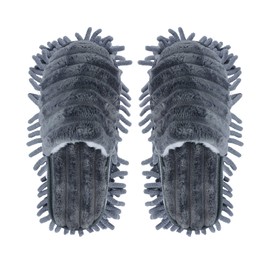 LONTG Mop Slippers, Cleaning Slippers, Washable, Fluffy Slippers, Winter, Indoor, Mop to Wear, Super Absorbent, Thick, Removable Soles, Floor Cleaning, Convenient Slippers, Striped Pattern, Room Shoes, Women's, Men's, Cold Protection, Thermal, Warm, Coup