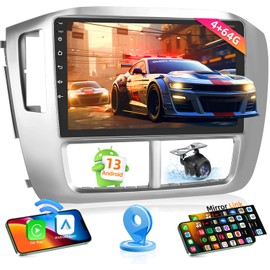 8 Core 4+64G Car Radio for Honda Pilot 2006 2007 2008: 9 inch 1280x800 Touchscreen Stereo with Wireless Carplay/Android Auto, Support Android 13/GPS/5GWiFi/BT5.0/SWC/Backup Camera/Mic