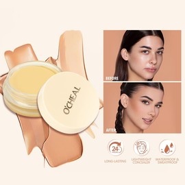 O'CHEAL Foundation Contour Long-wear Lightweight Brighten Blemish Eye Contouring Face Concealer Beauty Makeup 02#NATURAL