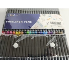 Vitoler Fineliner Pens (24 Count x 2) Fine Line Journaling Art Daily 0.4mm
