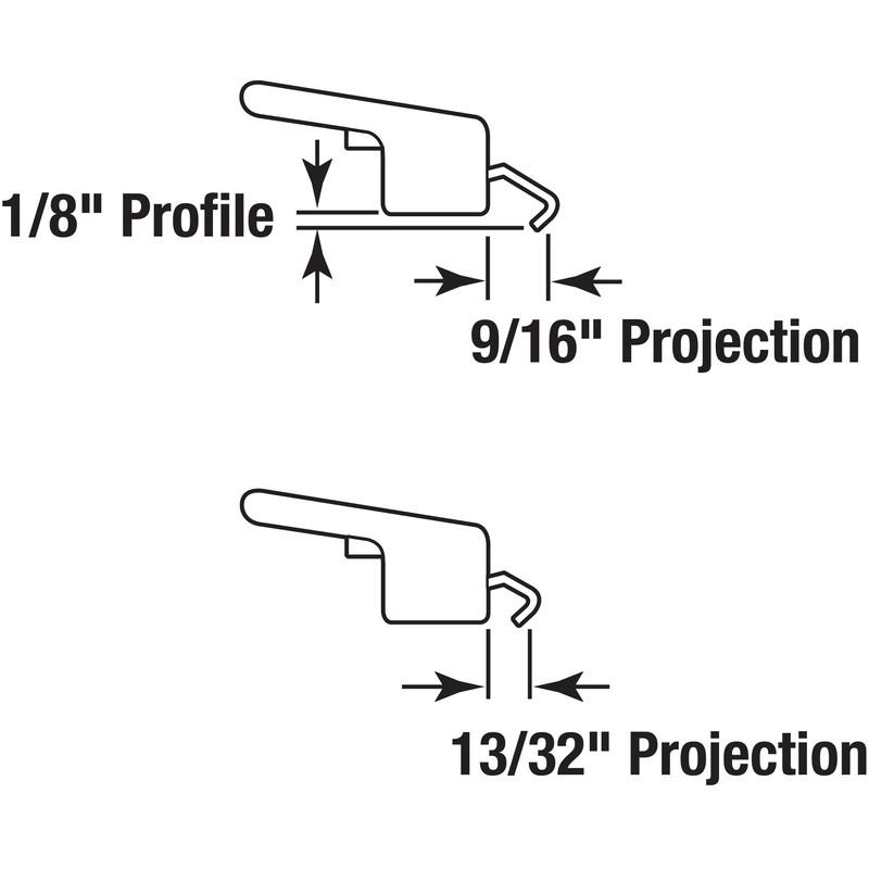 Prime-Line C 1223 Non-Keyed Sliding Glass Door Handle Set –