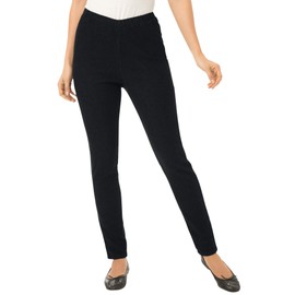 Woman Within Women's Plus Size Fineline Denim Jegging - 30 W, Black