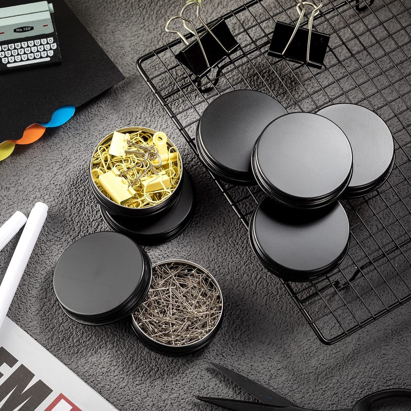 Zubebe 100 Pack 1 oz Metal Tins with Lids Bulk