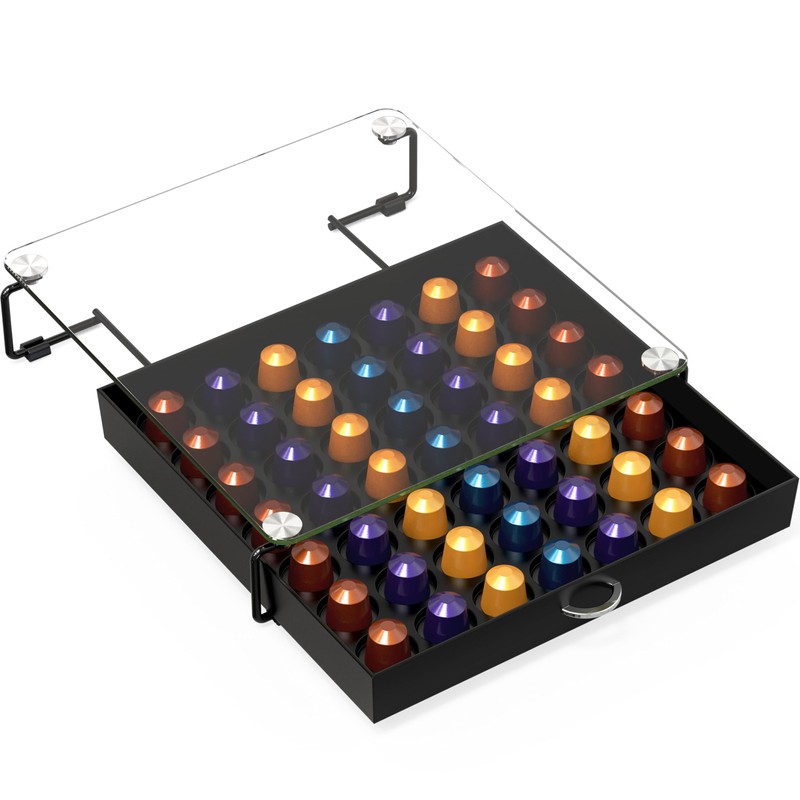 Deco Brothers Crystal Tempered Glass OriginalLine Pod Holder Drawer, 49