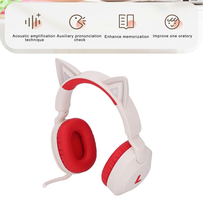 Cat Ear Wireless Headphone with Mic, Volume Control Cat Ear