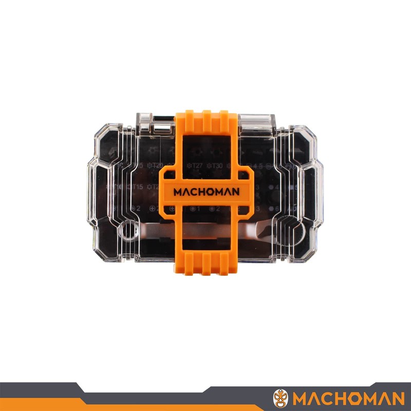 MACHOMAN 1MC031 31 Piece Portable Bit Case Equipped with 30
