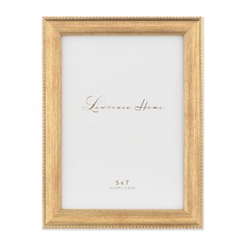 Lawrence Frames Classic Bead Picture Frame, 5x7, Gold