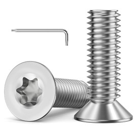 Valorada 20Pcs M6 Bolts, M6 x 20mm Countersunk Bolts, Torx Screws, Stainless Steel 304, Flat Head Machine Screws with Torx Key