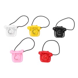 5pcs Miniature Phone 1/12 Scale 5 Colors Vivid Attractive Cute Style Alloy Material Phone Model Decoration for Gift