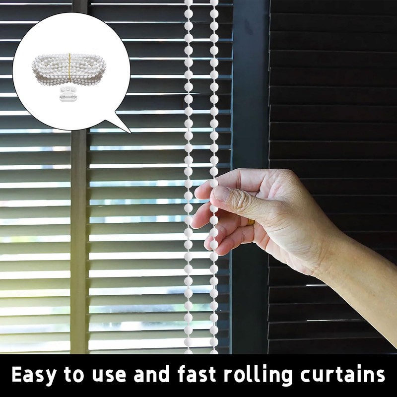 Roller Blind Chain,10m Roller Blind Cord Replacement with 10pcs Blind