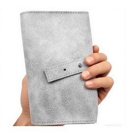 Vintage leather Electronic organizer travel case,cord organizer travel, Leather charger shortage for essentials mouse, adapter, cables (white grey)