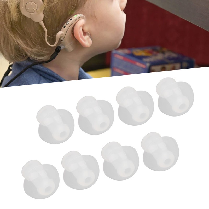 30pcs Hearing Amplifiers Eartips Soft Silicone White Accessories Replacement Earbud