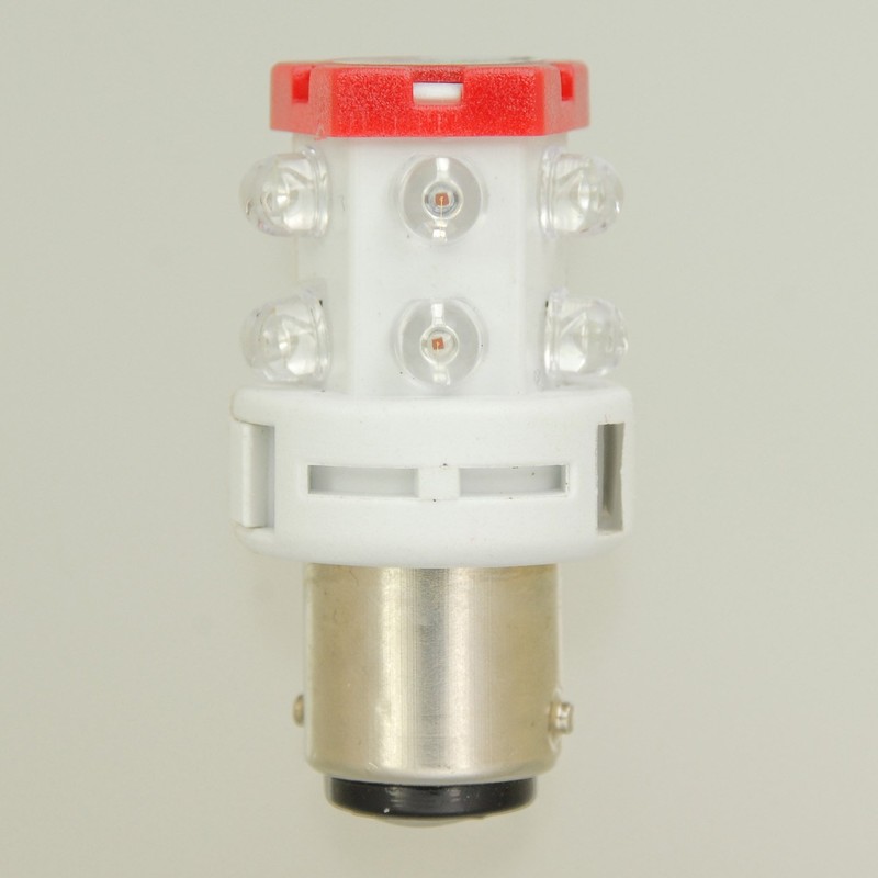 ELPA エルパ LED回転灯球 12V用 BA15s レッド 熱を持たず、消費電力が少ない省エネタイプ G-1006B(R)
