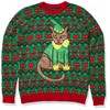 Blizzard Bay Men's Elf Cat Sweater, Green, Large