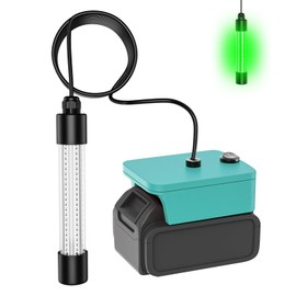 Underwater Fishing Light Compatible for Makita 18V Battery，LED Green Light for IP68 1300 Lumens Fish Attracting, Night Fishing for Docks Boats or Kayaks(no Battery)