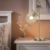 Fulesi Mid Century Modern Table Lamp Gold Globe Nightstand Lamp