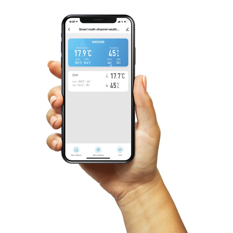 Explore Scientific WSH4102 Smart Weather Station Multi-Channel with Wireless Sensor,