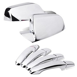 99Parts Fit for 2010-2017 Chevy Equinox + GMC Terrain Chrome Door Handle and Mirror Cover Trims