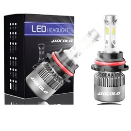 HOCOLO S2 9007 HB5 Fog Driving Light LED Bulbs Set, 8000LM Xenon White 6000K 50W Replace Halogen All in One Conversion Kit, Only for Fog Lamp Daytime Running Light/DRL, Pack of 2 (S2-9007-Fog)