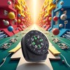 Mini Black Button Navigation Device - Compact Survival Compass for