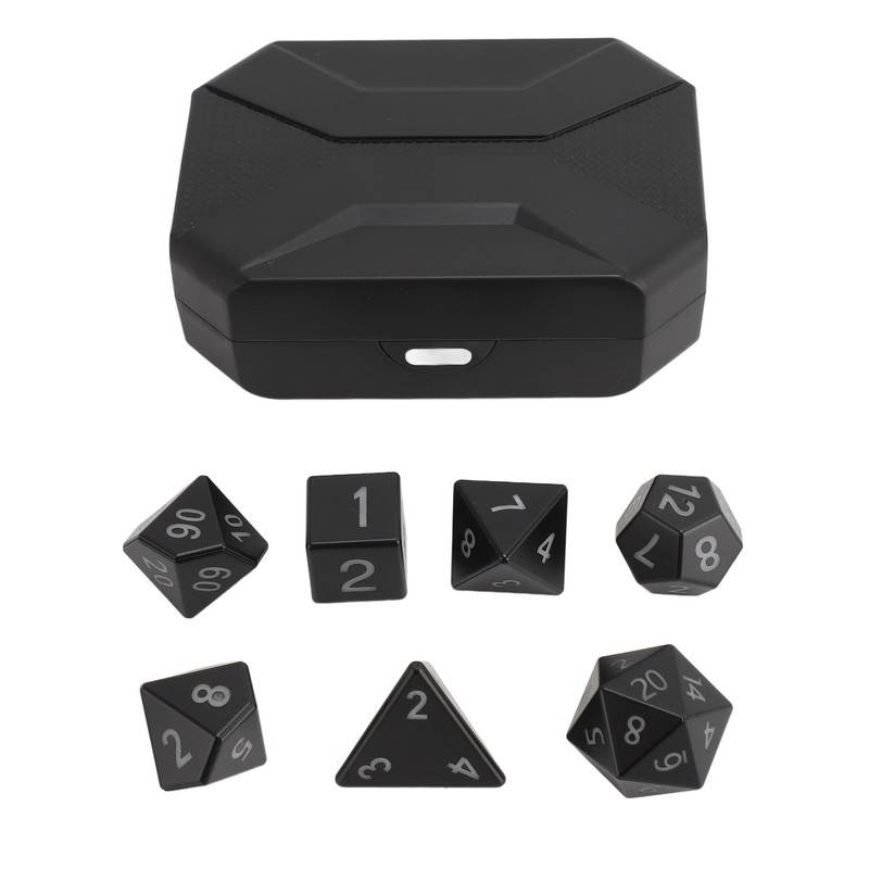 7PCS Light Up Dice ABS Rechargeable LED Electronic Polyhedral Dice