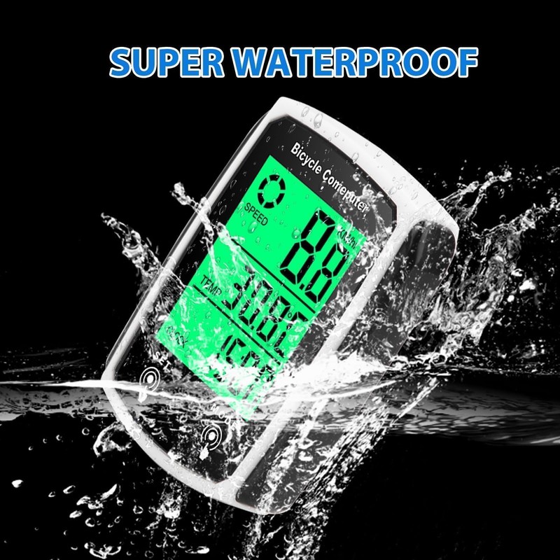 Bicycle Computer IPX6 Waterproof Bicycle Computer, Speedometer Multi-Function, Bicycle Speedometer