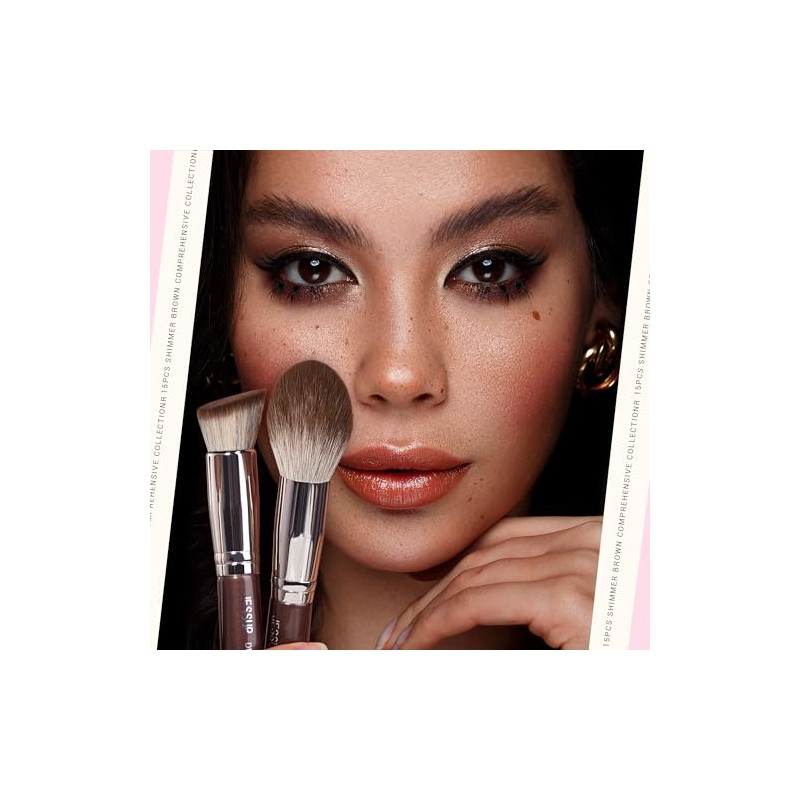 Jessup Brochas de Maquillaje para Base, Contorno, Sombras y Delineado