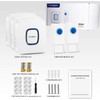 Wireless Doorbell, Coolqiya Door Bell Chimes Kit with 3 Plugin