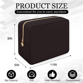 XSUIOY - Bolsa de maquillaje para bolso, bolsa de viaje para maquillaje, bonita bolsa de maquillaje preparada para cosméticos, bolsa organizadora para mujeres, bolsa de nailon impermeable para