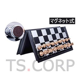 TS.CORP Magnetic Chess Board, Folding Chess Set, Japanese Instruction Manual Included (Gold & Silver)