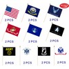 20 Pack Military Flag Set Small Mini Army Armed Forces