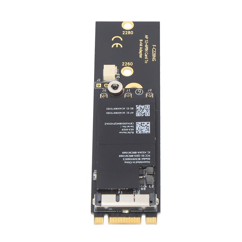 Card Adapter BCM94360CS WLAN Card to M.2 NVME SSD NGFF