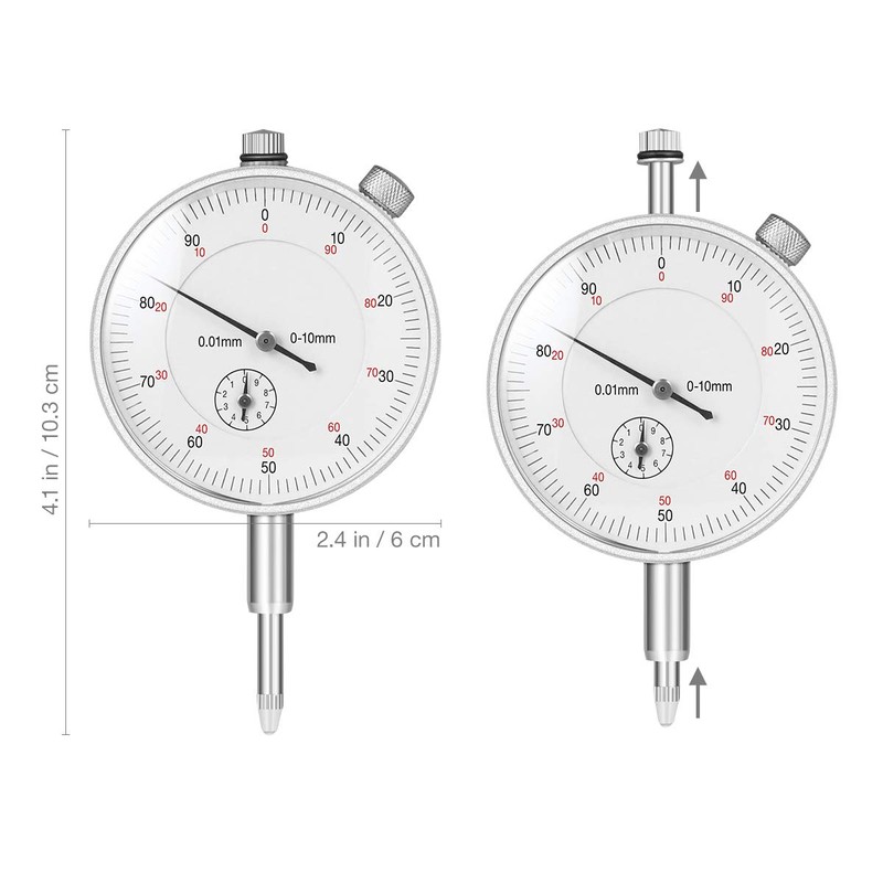 UEETEK Mechanical Dial Indicator Probe Display Dial Test Measuring Range