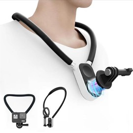 Summer Cellphone Neck Hanging Mount Bracket, Smartphone Neck Hanging Ring, 1 Count Chest Phone Stand Bracket, First-person Perspective Bracket, Phone & Camera Accessories - Color: Black