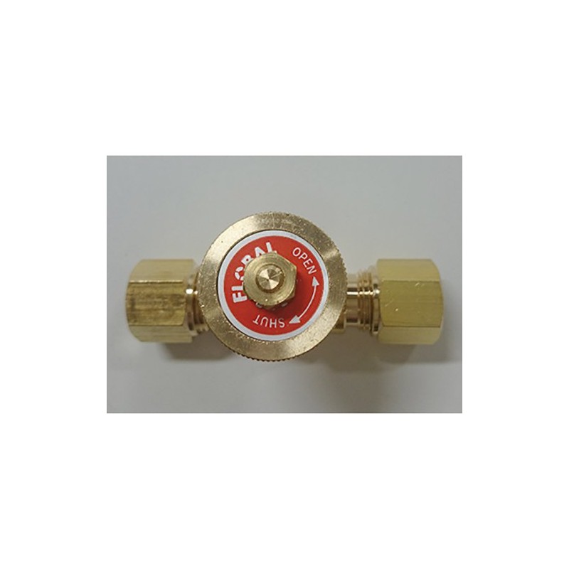 Flowbar Brass Intermediate Ring Needle Valve MVRW-0208 1/4x8