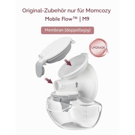 Momcozy Mobile Flow | M9 Upgrade Membrane, Original Mobile Flow | M9 Upgrade Replacement Accessories for Breast Pump, Pack of 2